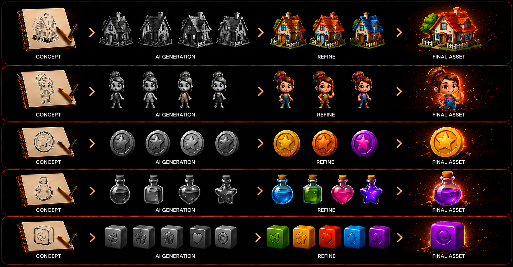 From Concept to Character in Minutes: Using AI for Game Asset Creation
